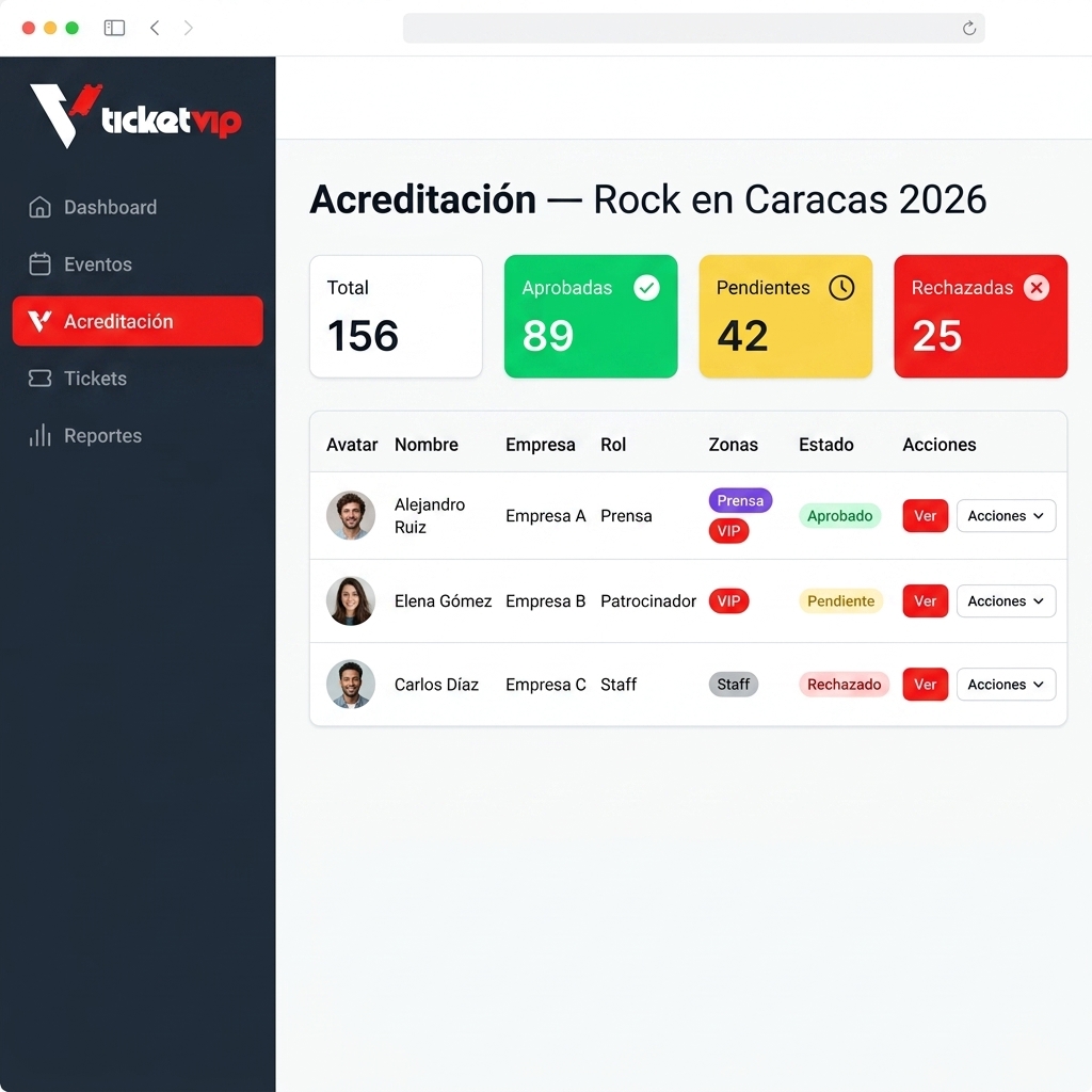 Solicitudes de acreditación
